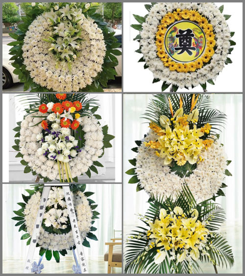 山东莱芜钢城区里辛街道冯家庄村花圈速递